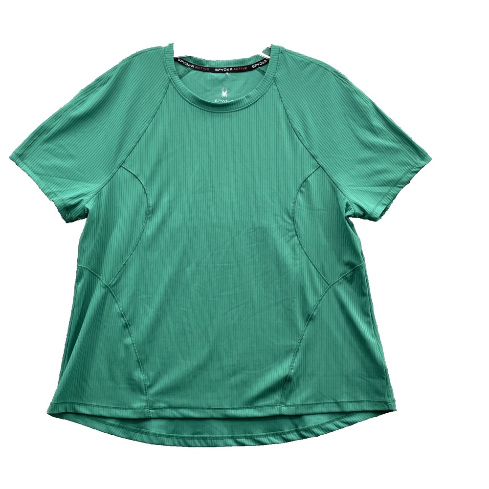 Spyder‎ T-Shirt Women's XL Green Performance Sportswear Running Training Fitness